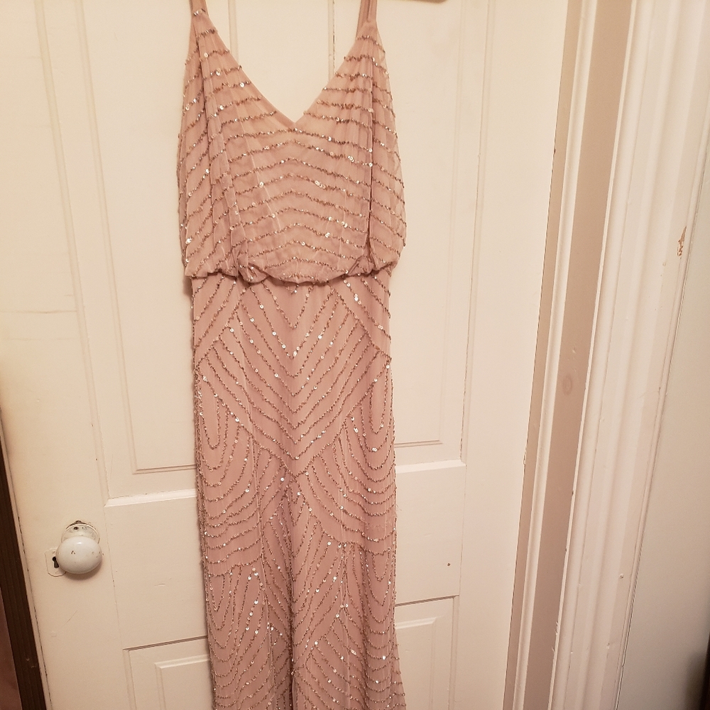 Rose gold beaded gown